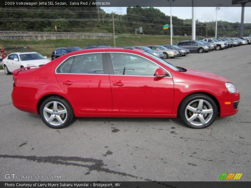 Salsa Red / Anthracite 2009 Volkswagen Jetta SEL Sedan