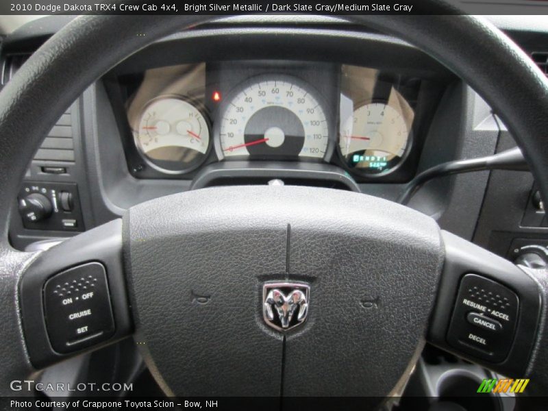 Bright Silver Metallic / Dark Slate Gray/Medium Slate Gray 2010 Dodge Dakota TRX4 Crew Cab 4x4