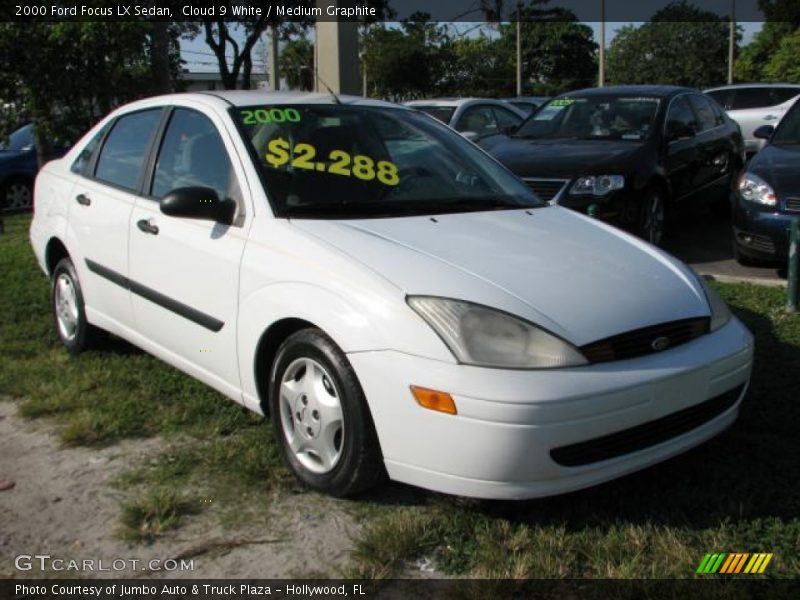 Cloud 9 White / Medium Graphite 2000 Ford Focus LX Sedan