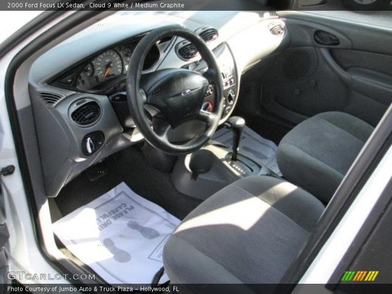 Cloud 9 White / Medium Graphite 2000 Ford Focus LX Sedan