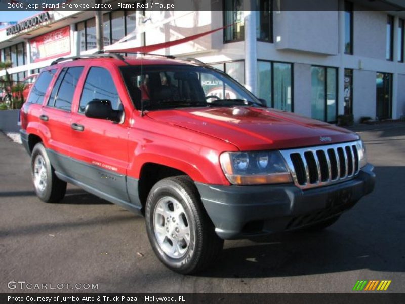 Flame Red / Taupe 2000 Jeep Grand Cherokee Laredo