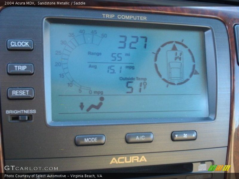 Sandstone Metallic / Saddle 2004 Acura MDX