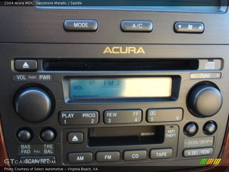 Sandstone Metallic / Saddle 2004 Acura MDX