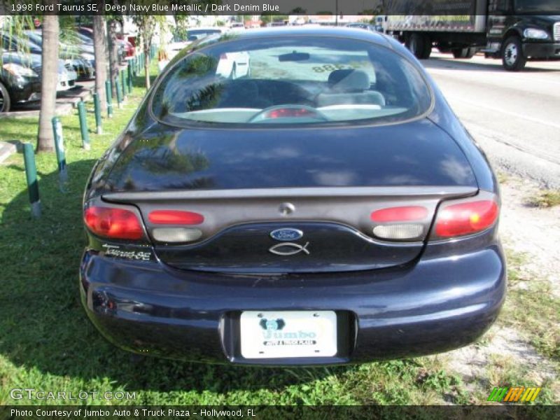 Deep Navy Blue Metallic / Dark Denim Blue 1998 Ford Taurus SE
