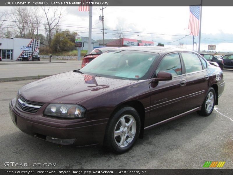 Berry Red Metallic / Medium Gray 2004 Chevrolet Impala LS