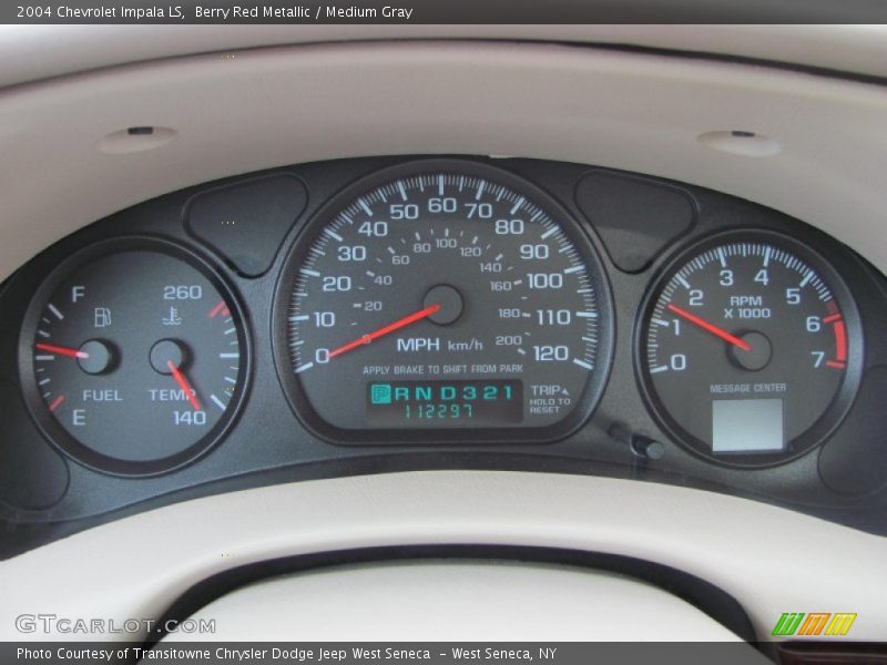 Berry Red Metallic / Medium Gray 2004 Chevrolet Impala LS