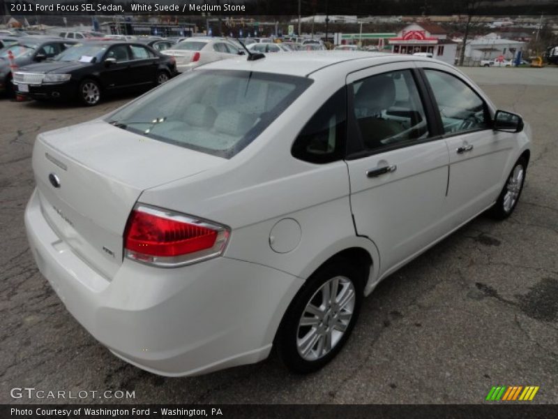 White Suede / Medium Stone 2011 Ford Focus SEL Sedan