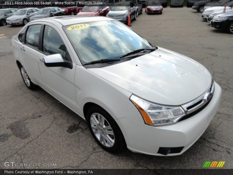 White Suede / Medium Stone 2011 Ford Focus SEL Sedan