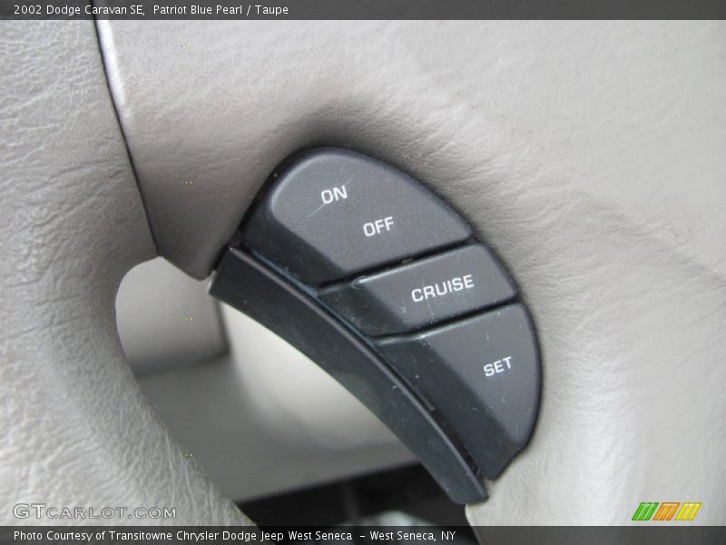 Patriot Blue Pearl / Taupe 2002 Dodge Caravan SE