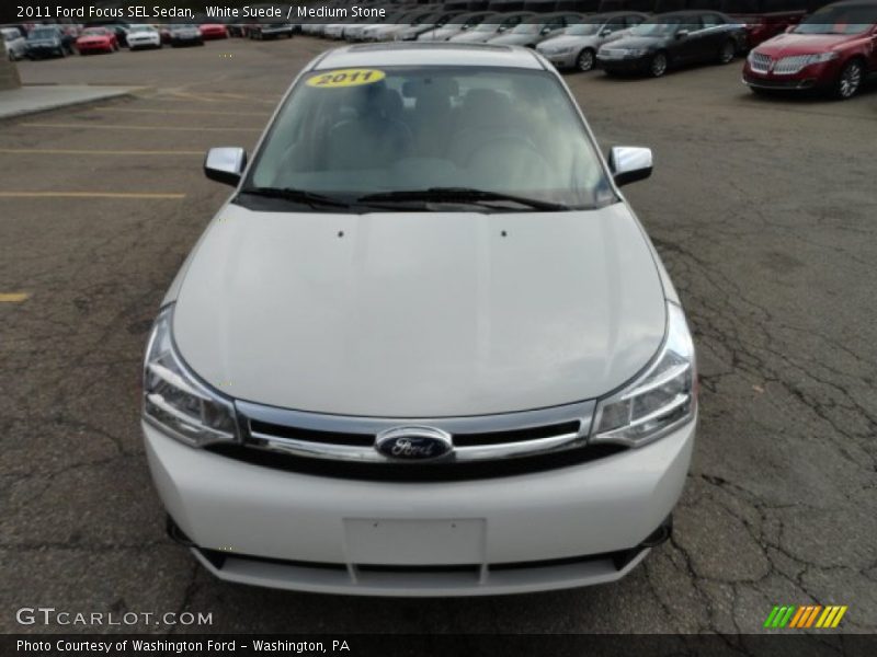White Suede / Medium Stone 2011 Ford Focus SEL Sedan