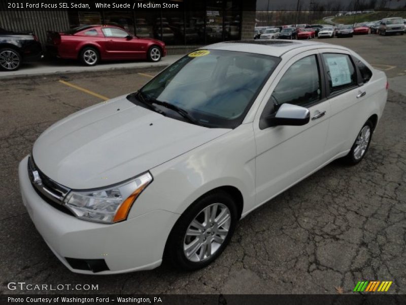 White Suede / Medium Stone 2011 Ford Focus SEL Sedan