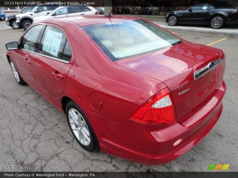 Sangria Red Metallic / Camel 2010 Ford Fusion SEL