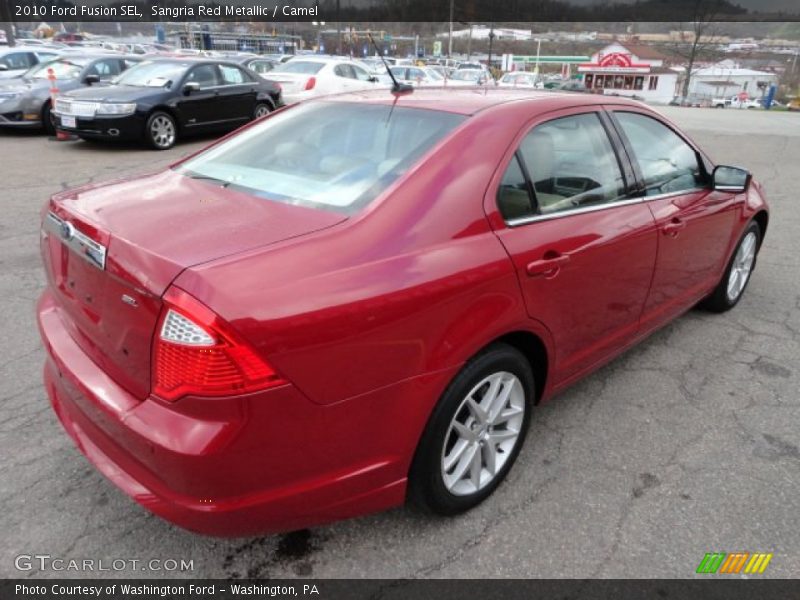 Sangria Red Metallic / Camel 2010 Ford Fusion SEL