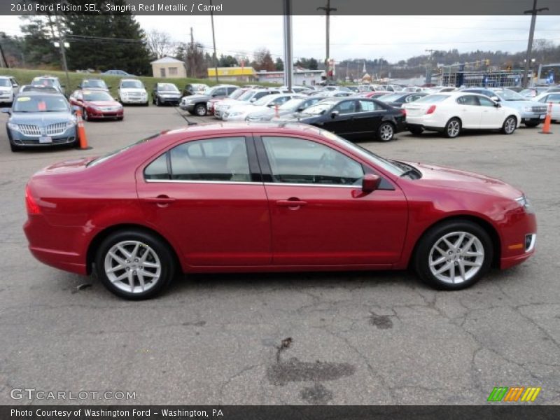 Sangria Red Metallic / Camel 2010 Ford Fusion SEL