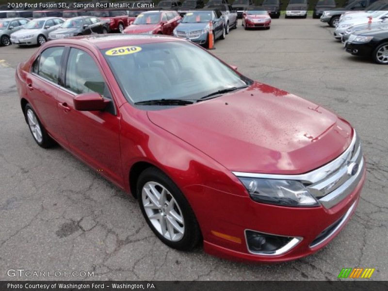 Sangria Red Metallic / Camel 2010 Ford Fusion SEL