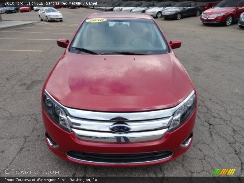 Sangria Red Metallic / Camel 2010 Ford Fusion SEL