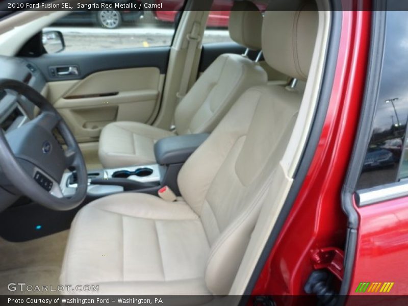 Sangria Red Metallic / Camel 2010 Ford Fusion SEL