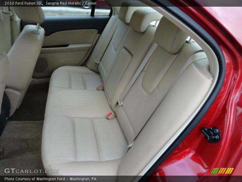 Sangria Red Metallic / Camel 2010 Ford Fusion SEL