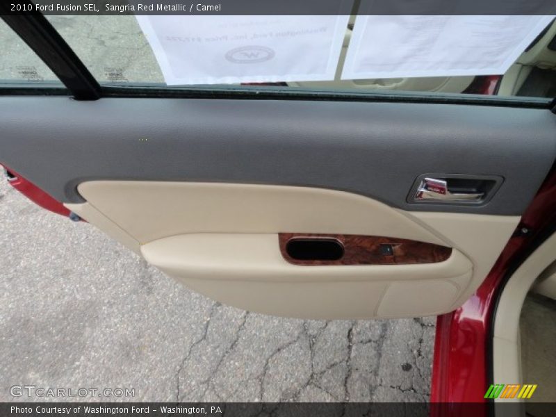 Sangria Red Metallic / Camel 2010 Ford Fusion SEL