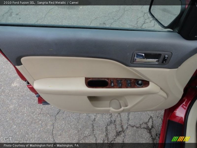 Sangria Red Metallic / Camel 2010 Ford Fusion SEL