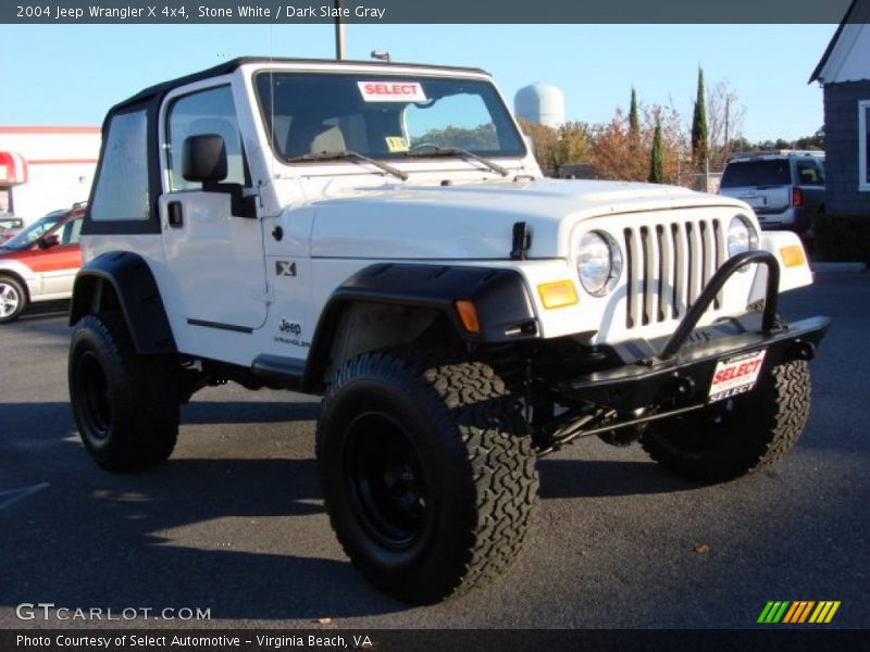 Stone White / Dark Slate Gray 2004 Jeep Wrangler X 4x4