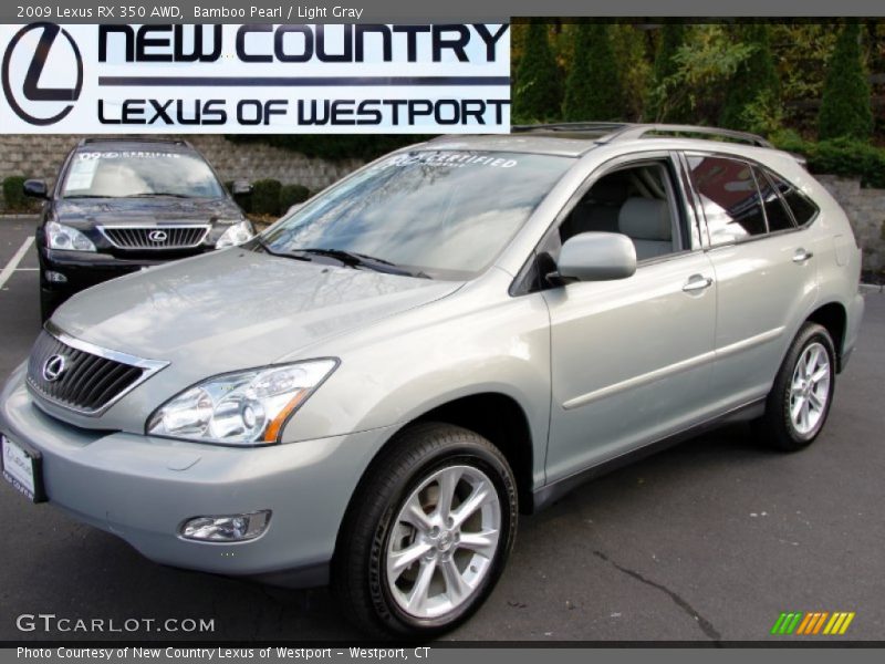 Bamboo Pearl / Light Gray 2009 Lexus RX 350 AWD