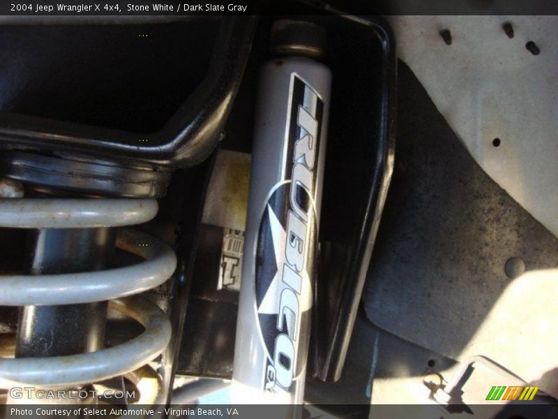 Undercarriage of 2004 Wrangler X 4x4