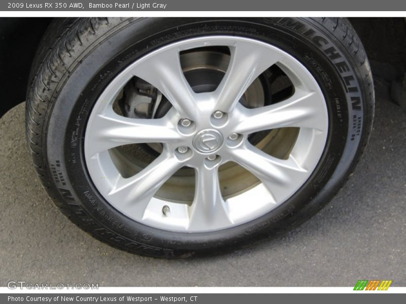 Bamboo Pearl / Light Gray 2009 Lexus RX 350 AWD