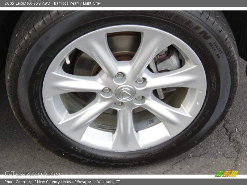 Bamboo Pearl / Light Gray 2009 Lexus RX 350 AWD