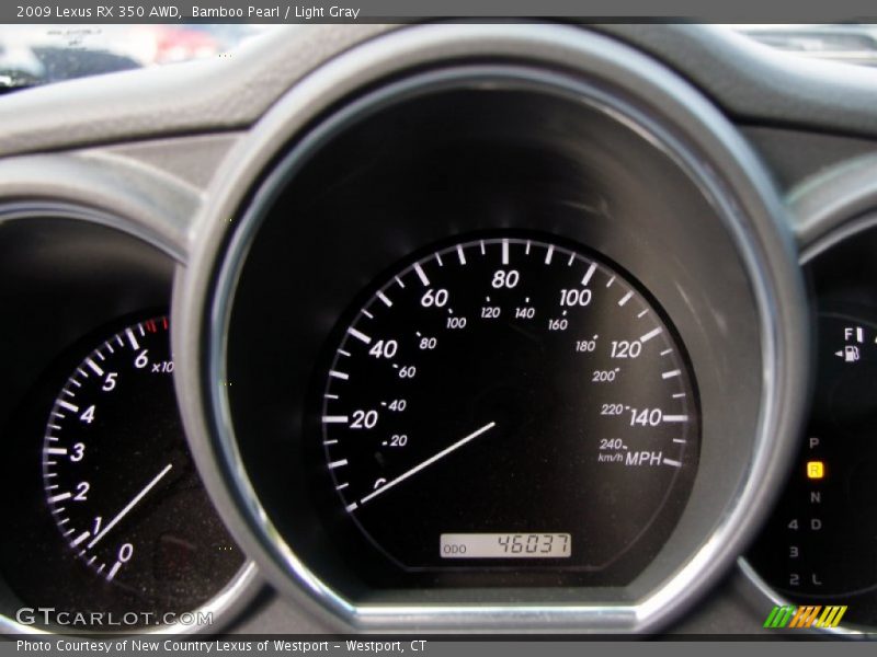 Bamboo Pearl / Light Gray 2009 Lexus RX 350 AWD
