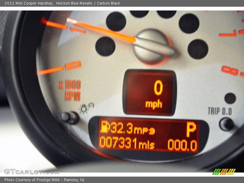 Horizon Blue Metallic / Carbon Black 2011 Mini Cooper Hardtop