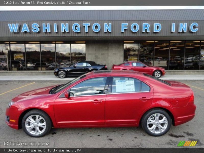 Red Candy Metallic / Charcoal Black 2012 Ford Fusion SE