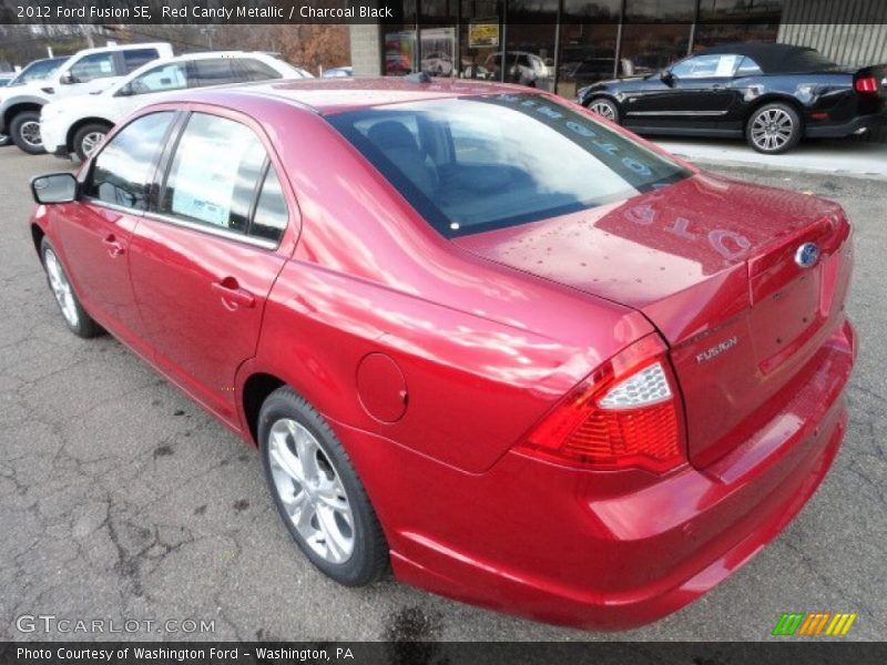 Red Candy Metallic / Charcoal Black 2012 Ford Fusion SE