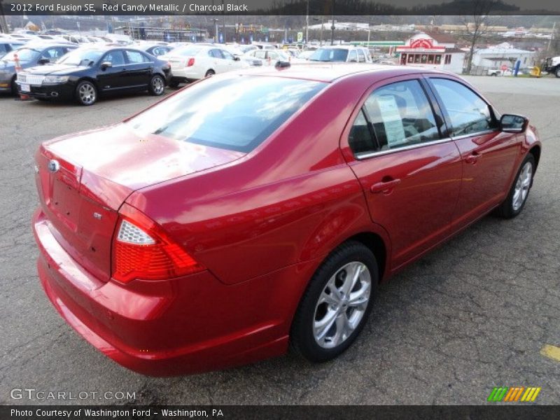 Red Candy Metallic / Charcoal Black 2012 Ford Fusion SE