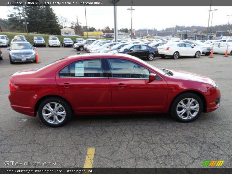 Red Candy Metallic / Charcoal Black 2012 Ford Fusion SE
