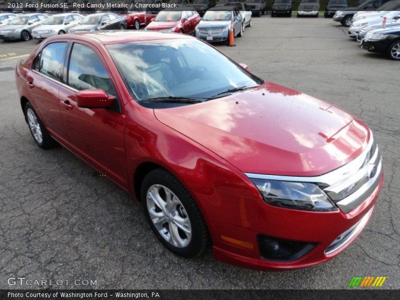 Red Candy Metallic / Charcoal Black 2012 Ford Fusion SE