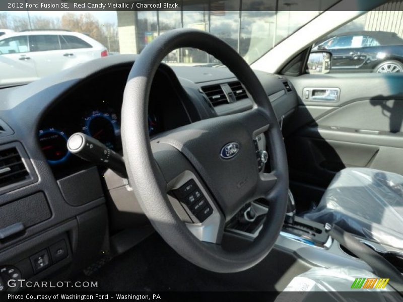 Red Candy Metallic / Charcoal Black 2012 Ford Fusion SE