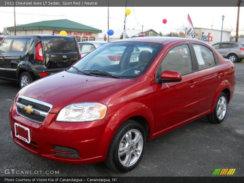 Sport Red / Neutral 2011 Chevrolet Aveo LT Sedan