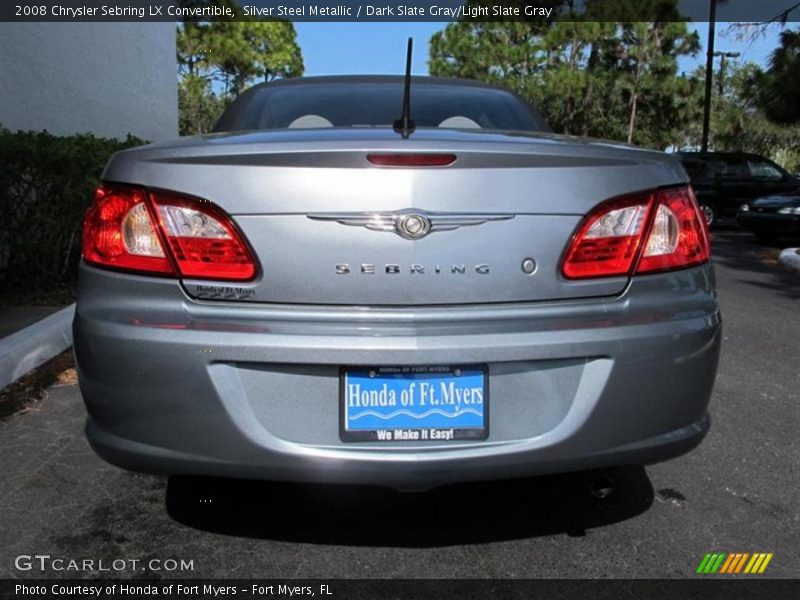 Silver Steel Metallic / Dark Slate Gray/Light Slate Gray 2008 Chrysler Sebring LX Convertible