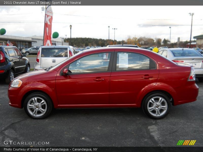 Sport Red / Neutral 2011 Chevrolet Aveo LT Sedan