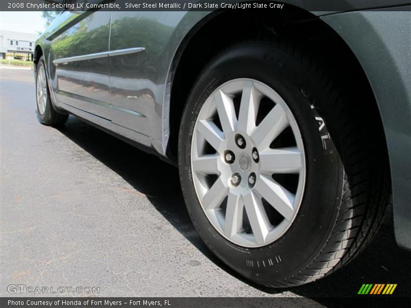Silver Steel Metallic / Dark Slate Gray/Light Slate Gray 2008 Chrysler Sebring LX Convertible
