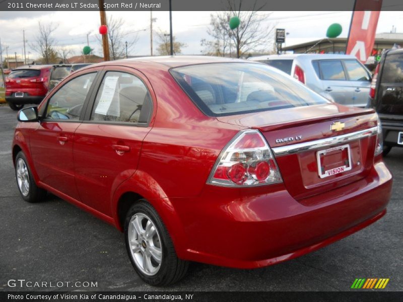 Sport Red / Neutral 2011 Chevrolet Aveo LT Sedan
