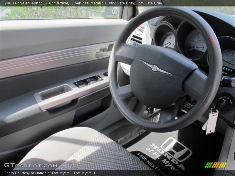 Silver Steel Metallic / Dark Slate Gray/Light Slate Gray 2008 Chrysler Sebring LX Convertible
