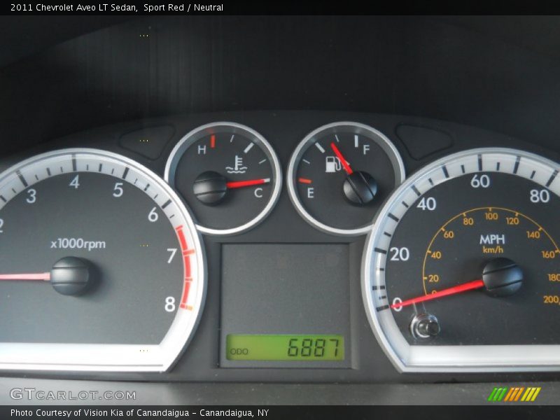 Sport Red / Neutral 2011 Chevrolet Aveo LT Sedan