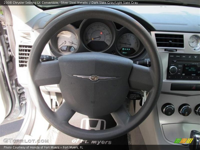 Silver Steel Metallic / Dark Slate Gray/Light Slate Gray 2008 Chrysler Sebring LX Convertible