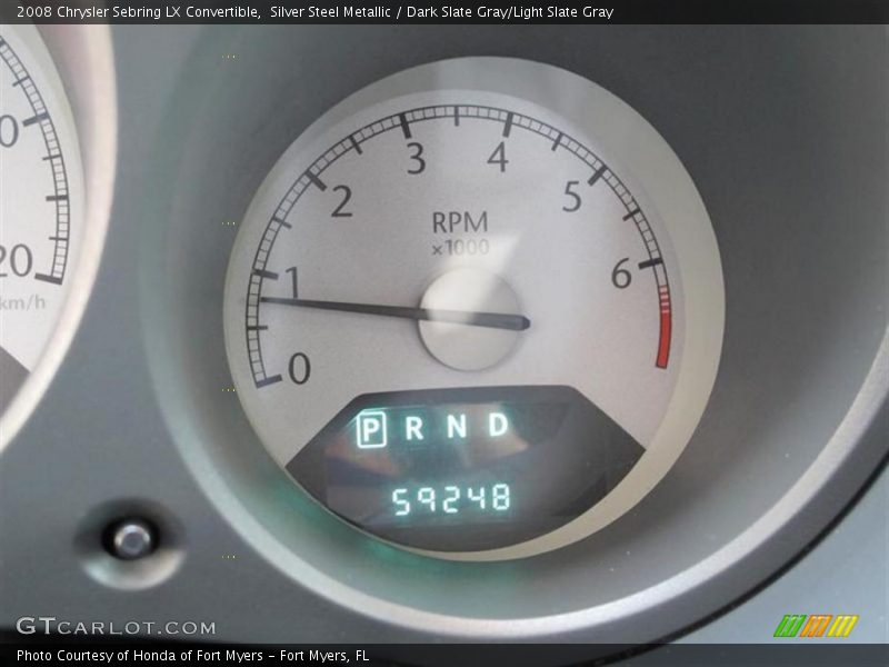 Silver Steel Metallic / Dark Slate Gray/Light Slate Gray 2008 Chrysler Sebring LX Convertible