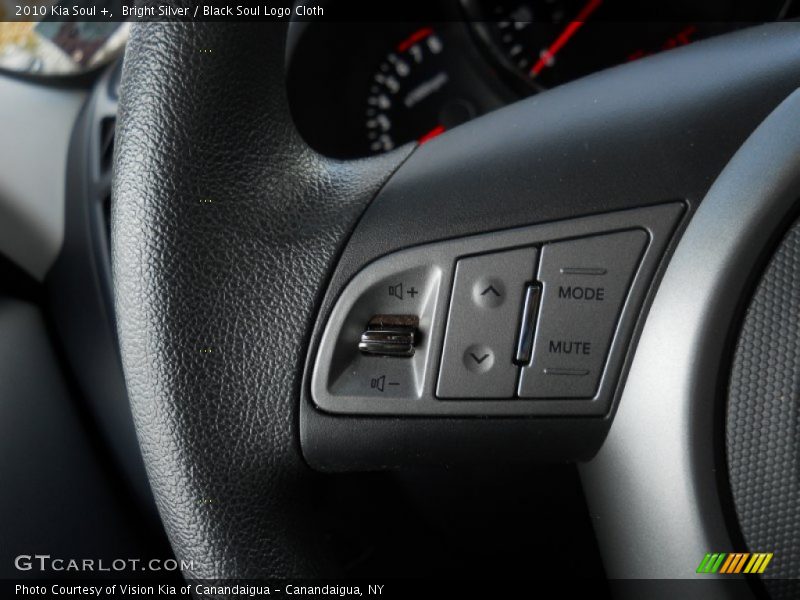 Bright Silver / Black Soul Logo Cloth 2010 Kia Soul +