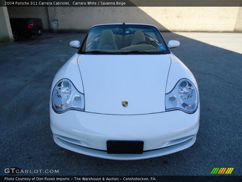 Carrara White / Savanna Beige 2004 Porsche 911 Carrera Cabriolet