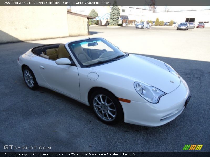 Carrara White / Savanna Beige 2004 Porsche 911 Carrera Cabriolet
