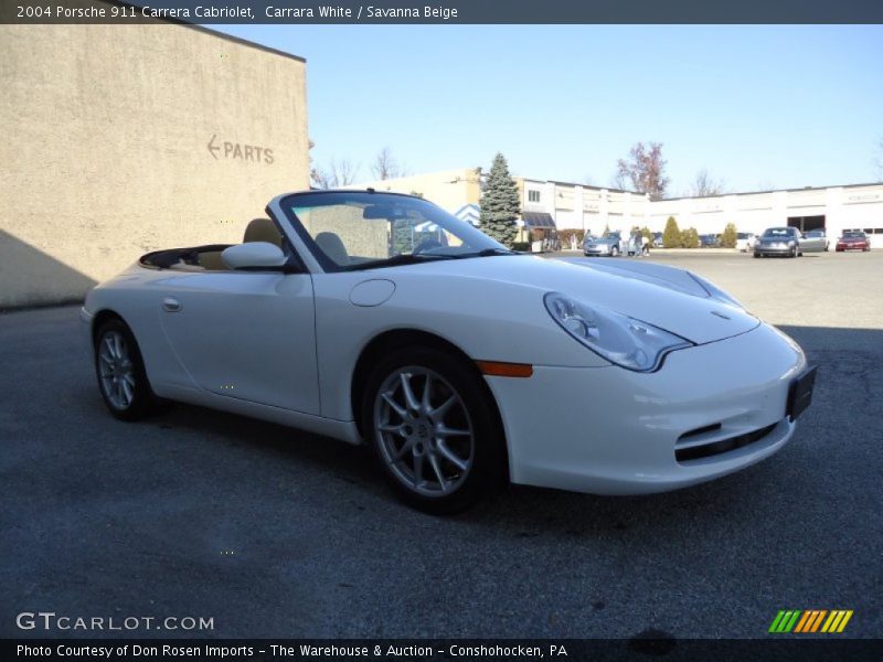 Carrara White / Savanna Beige 2004 Porsche 911 Carrera Cabriolet